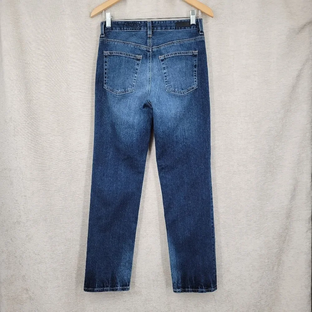 Ag Adriano Goldschmied Saige High Rise Straight Dark Wash Denim Blue Jeans